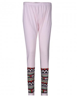 Light Pink Cotton Leggings for Women